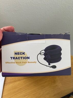 Inflatable Neck Traction Collar - Deep Purple Support